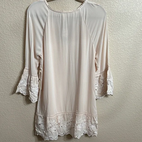 NWT Forever 21 Cream Tunic with Lace Accents | Y2K Coquette - Picture 2 of 5